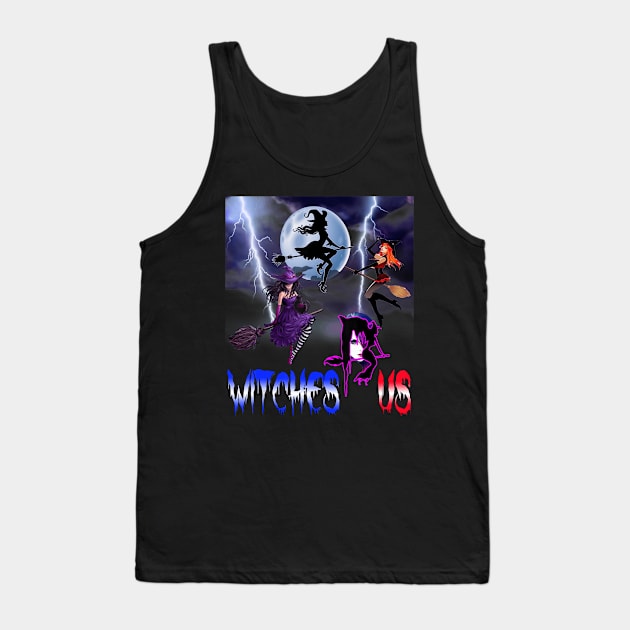 Halloween Witches Funny Scary Strong Independent Woman Tank Top by ChristianCrecenzio